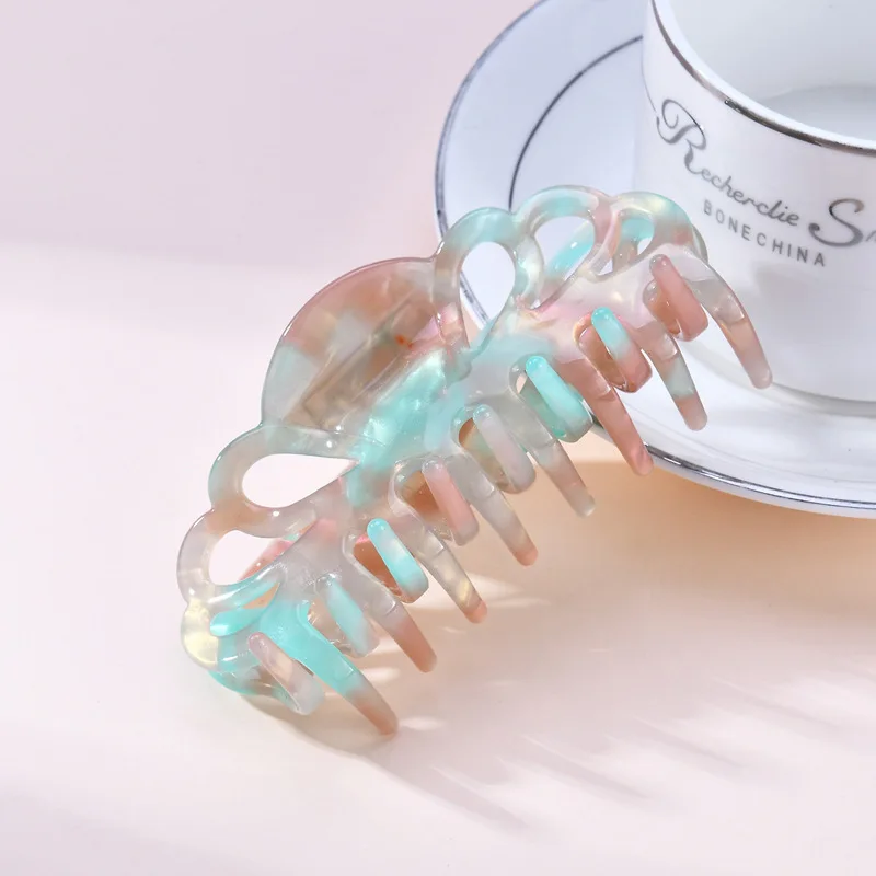 

Han edition ins large acetic acid to grasp the new clip hair girl dish hair hairpin temperament hollow out hair wholesale