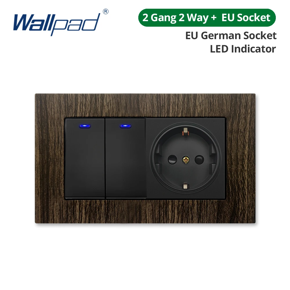 

Wallpad алюминиевый выключатель 1 2 3 клавиши с USB розеткой