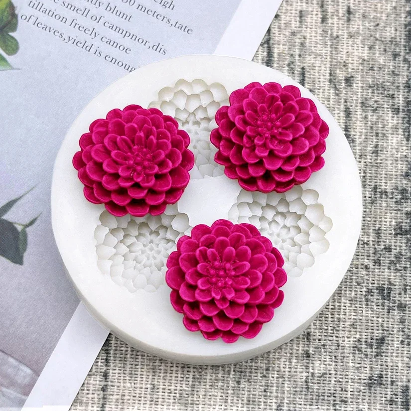 

Dahlia Silicone Cake Baking Mold Sugarcraft Chocolate Cupcake Resin Tools Fondant Decorating Tools