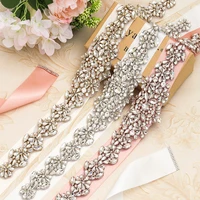 missrdress wedding dress belt rhinestone bridal crystal sash rose gold diamond bridal belt for women wedding belt crystal jk911