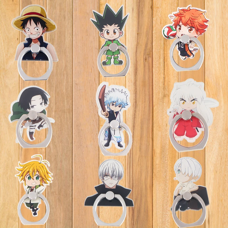 

A0610 Anime HUNTER×HUNTER Finger Ring Mobile Phone Smartphone Stand Holder Car Mount Stand Holder Accessories