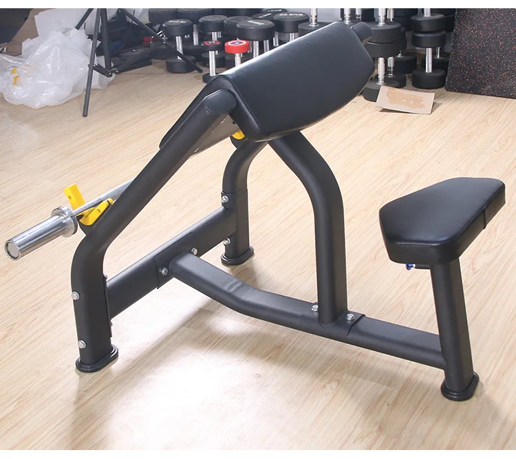 Фото Регулируемая скамья для бицепсов Custom Commercial Preacher Curl Bench: тренажер для изоляционной тренировки бицепсов сидя, стойка для сгибаний рук для домашнего спортзала №3