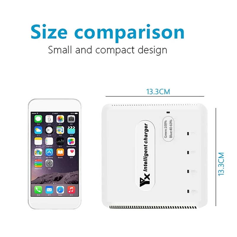 

Six Way Charging Hub with LED Display Charge Four Batteries in Sequence for MAVIC 4 3 2 Pro Air 2 Drone Charging H8WD
