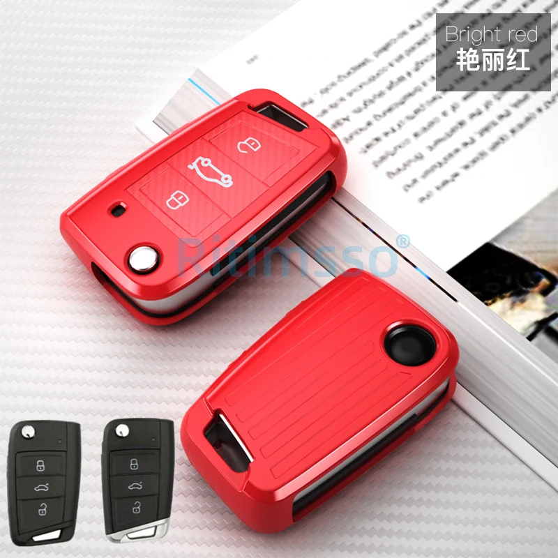 Чехол для автомобильного ключа Tpu для VW Golf 7 T-cross POLO T-Roc Skoda Octavia A7 Fabia Leon Rapid Karoq SEAT Ateca Ibiza Toledo.