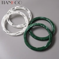 woman bag accessory white green acrylic resin bag parts luxury handcrafted wristband women replacement bag handle circlet