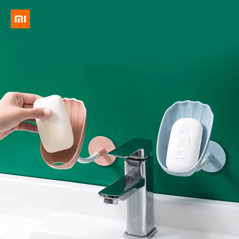

Xiaomi Wall-mounted Countertop Dual-purpose Soap Box, Adjustable Rotating Soap Tray, Bathroom Storage Drain Rack, Soap Box