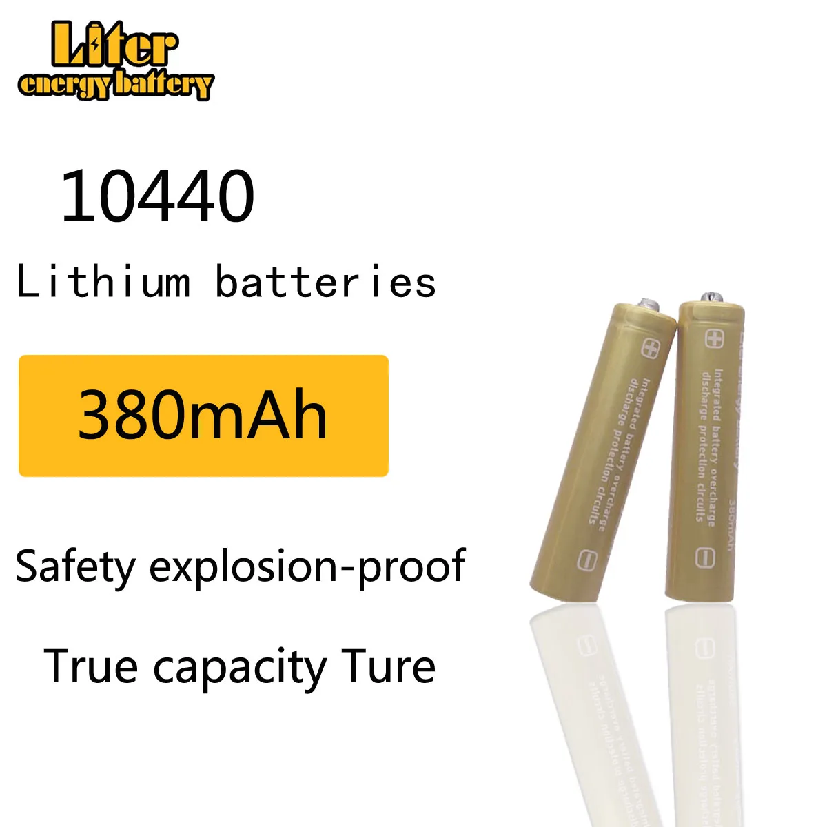 

Liter energy battery 2pcs TrustFire 3.7V 380mAh High Capacity 10440 Li-ion Rechargeable for LED Flashlights Laptop Batteries