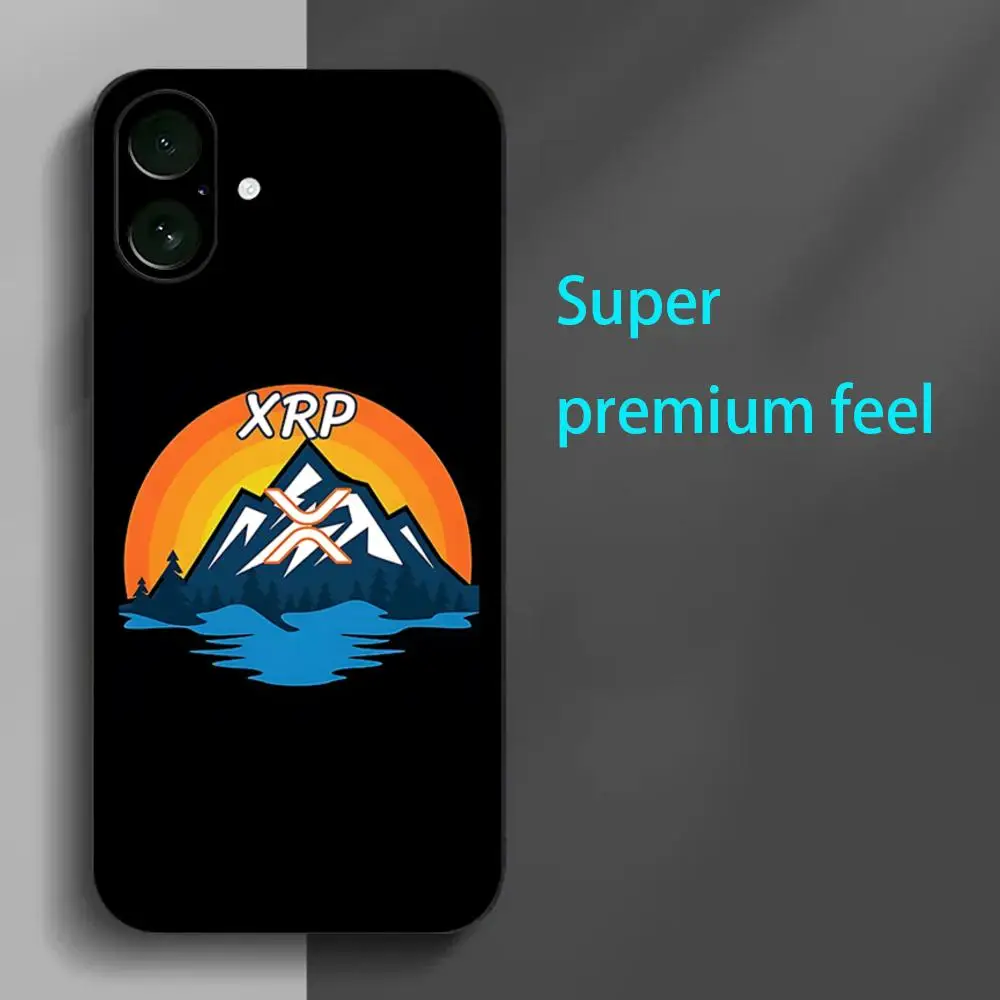 Фото Популярный чехол для телефона с криптовалютой XRP для iPhone 17 16 15 14 13 12 X XR XS 8 Plus Mini Pro Max, мягкий черный противоударный чехол №3