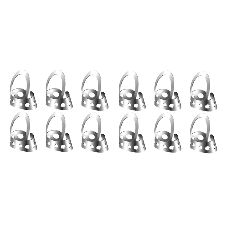 

12 Pcs Stainless Steel Finger Picks Guitar Picks Adjustable Large Medium or Small Size for Acoustic Guitar Banjo Ukulele