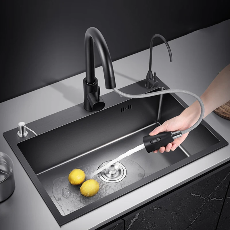 

Stainless Steel Kitchen Sink Drain Pipe Strainer Drainboard Mixer Taps Kitchen Sink Washing Cocina Accesorio Home Improvement