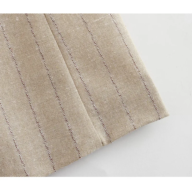 TRAF 2023 Striped Blazer Women Long Sleeve Jacket Women Summer Masculine Long Blazer Woman Padded Shoulder Blazers for Women