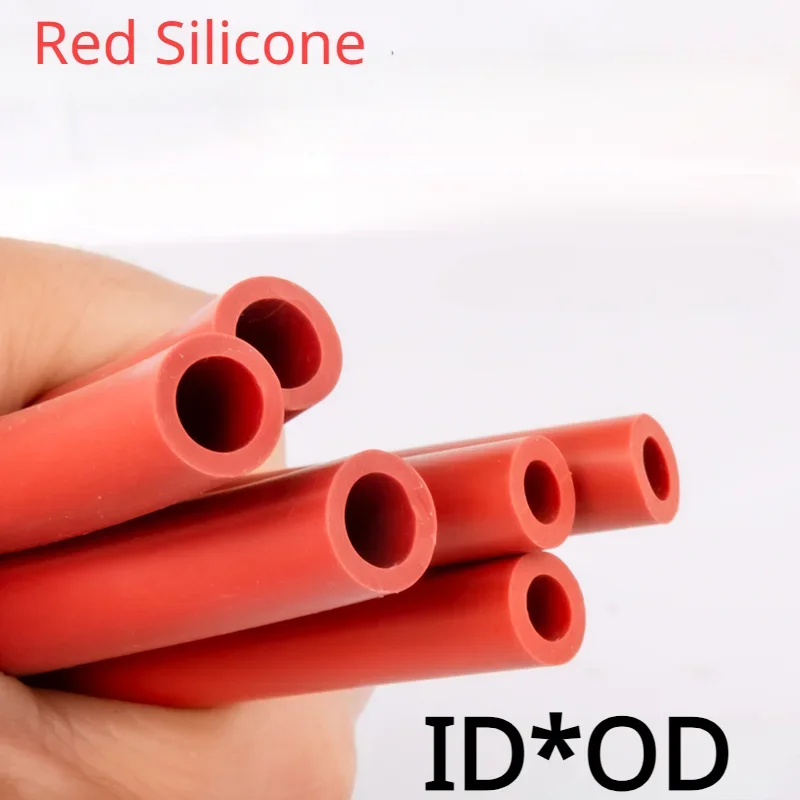 

Красный силиконовый резиновый шланг, 1 метр, промышленный класс, устойчивая к высоким температурам, силиконовая трубка, топливная трубка, капиллярная трубка, лампа