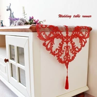 red european table runner lace tablecloth tassel dinner tea tables runner home wedding decor textile household dustproof mat