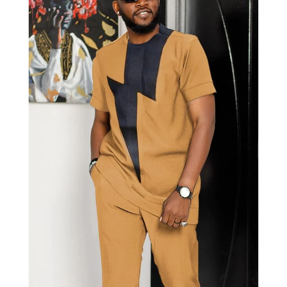 Men's Tracksuit Set 2 Piece Sports Suit 3d Print Summer Jogging Casual Men Sets Outfits Short Sleeves T-shirt+Pants Clothing