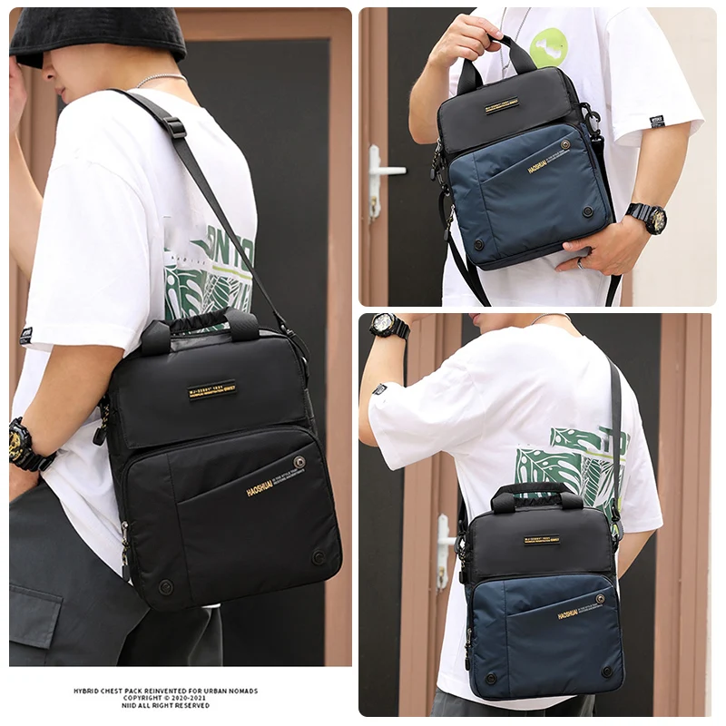 Fashion Men Outdoor Messenger Bag Designer Stitching Casual Bags New Sports Travel Shoulder Bag Waterproof Nylon Briefcase XA11C