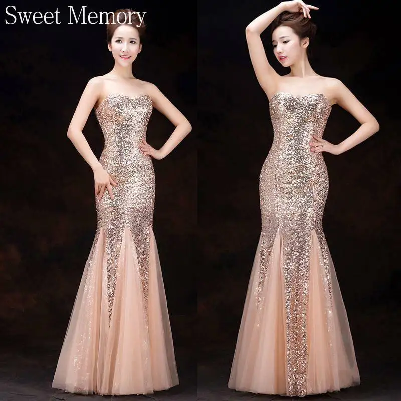 

A4128 Sequined Sequin Long Trumpet Mermaid Prom Dresses Tulle Formal Gowns Red Pink Blue Princess Wedding Graduation Dress