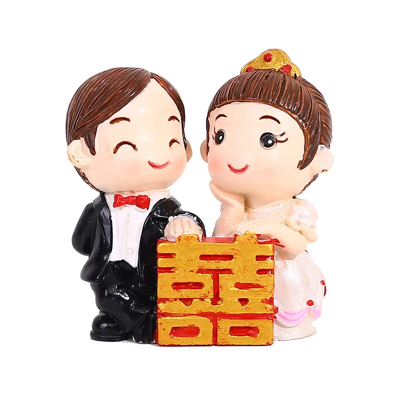 Милая Свадебная аниме Статуэтка жениха невесты девушки мальчика влюбленной