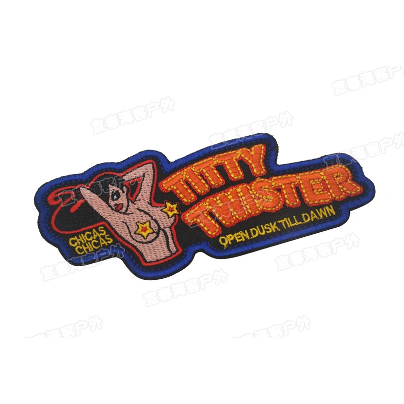 TITTY TWISTER Embroidery Patches Badges Emblem Military Army 13*5.5cm DIY Accessory Hoop and Loop Sexy Girl Needwork | Дом и сад