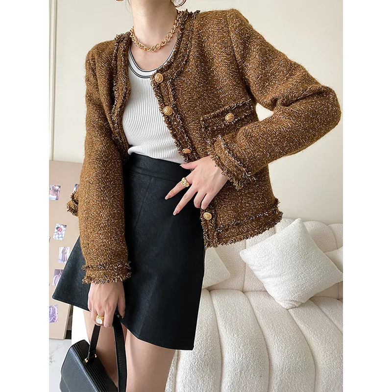 Tweed temperament jacket niche design