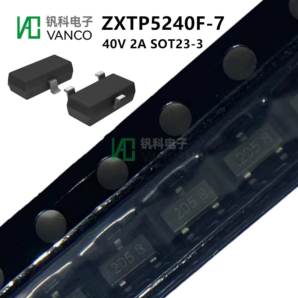 

40pcs Transistor Kit ZXTP5240F-7 TRANS PNP 40V 2A SOT23-3 In Sctock