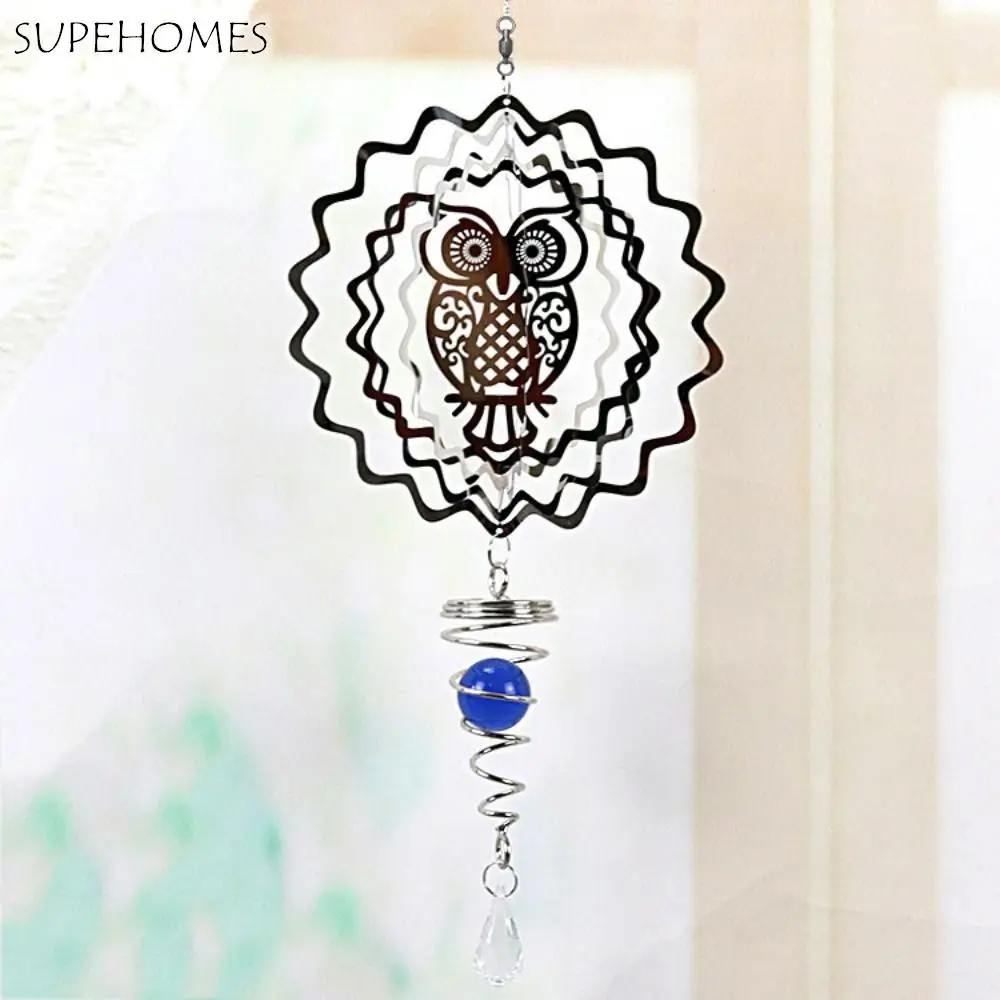 

Simple Creative Home Decor 3D Handmade Wall Hanging Garden Yard Decorations Rotary Pendant Ornament Metal Crafts Wind Chime