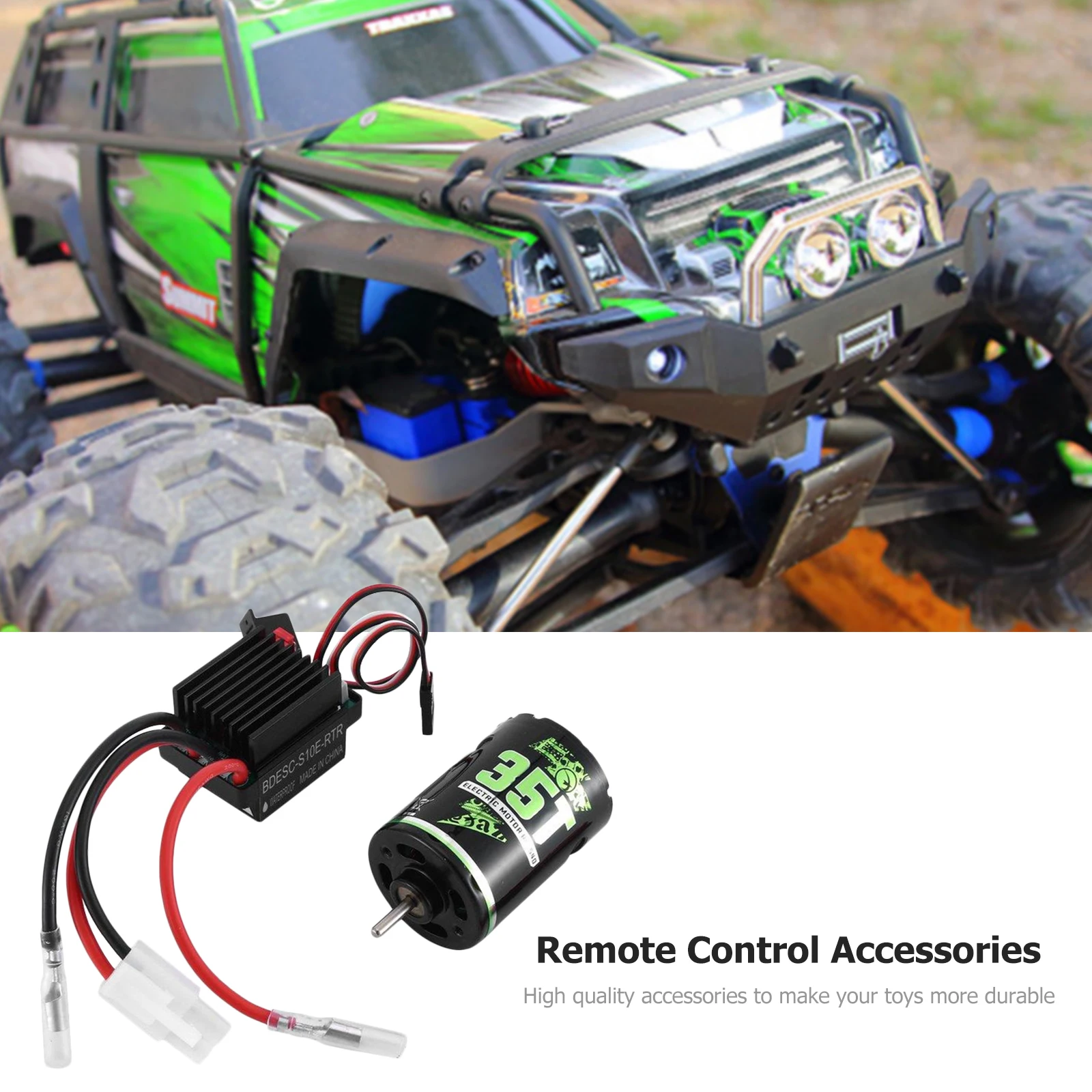 

Водонепроницаемый мотор с щеточным двигателем F540, мотор на гусеничном ходу на радиоуправлении 35T с 60A ESC, Электрический контроллер скорости ...