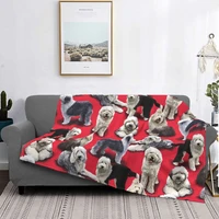 the old english sheepdog blanket fleece textile decor bobtail dog multi function throw blanket for bedding office bedspreads 09