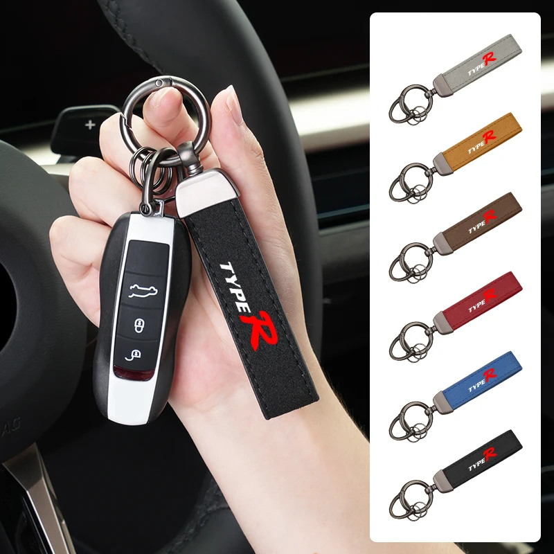 1 шт. автомобильный брелок замшевый для ключей интерьерные аксессуары Honda TypeR Civic