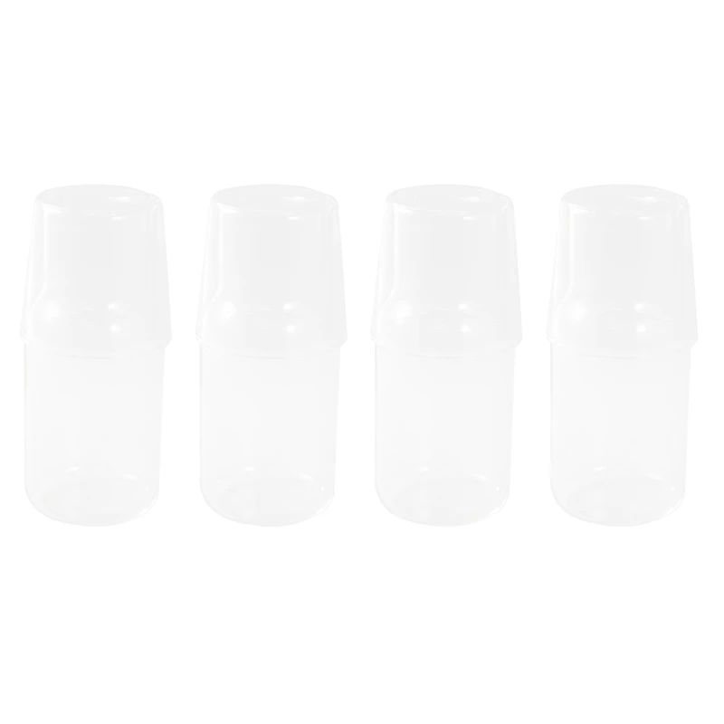 

4X Water Carafe With Tumbler Glass Cold Hot Water Bottle Sets Bedside Water Pitcher High Temperature Resistance Bottle