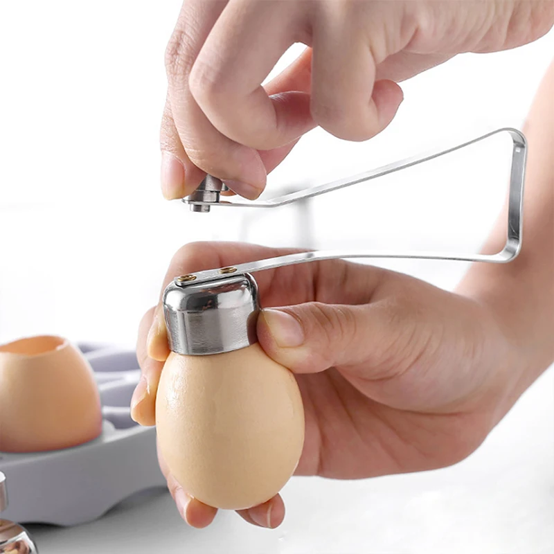 Metal Egg Scissors Eggshell Opener Eggshell Cutter Double Head Egg Topper Shell Opener Boiled Raw Egg Creative Kitchen Tool