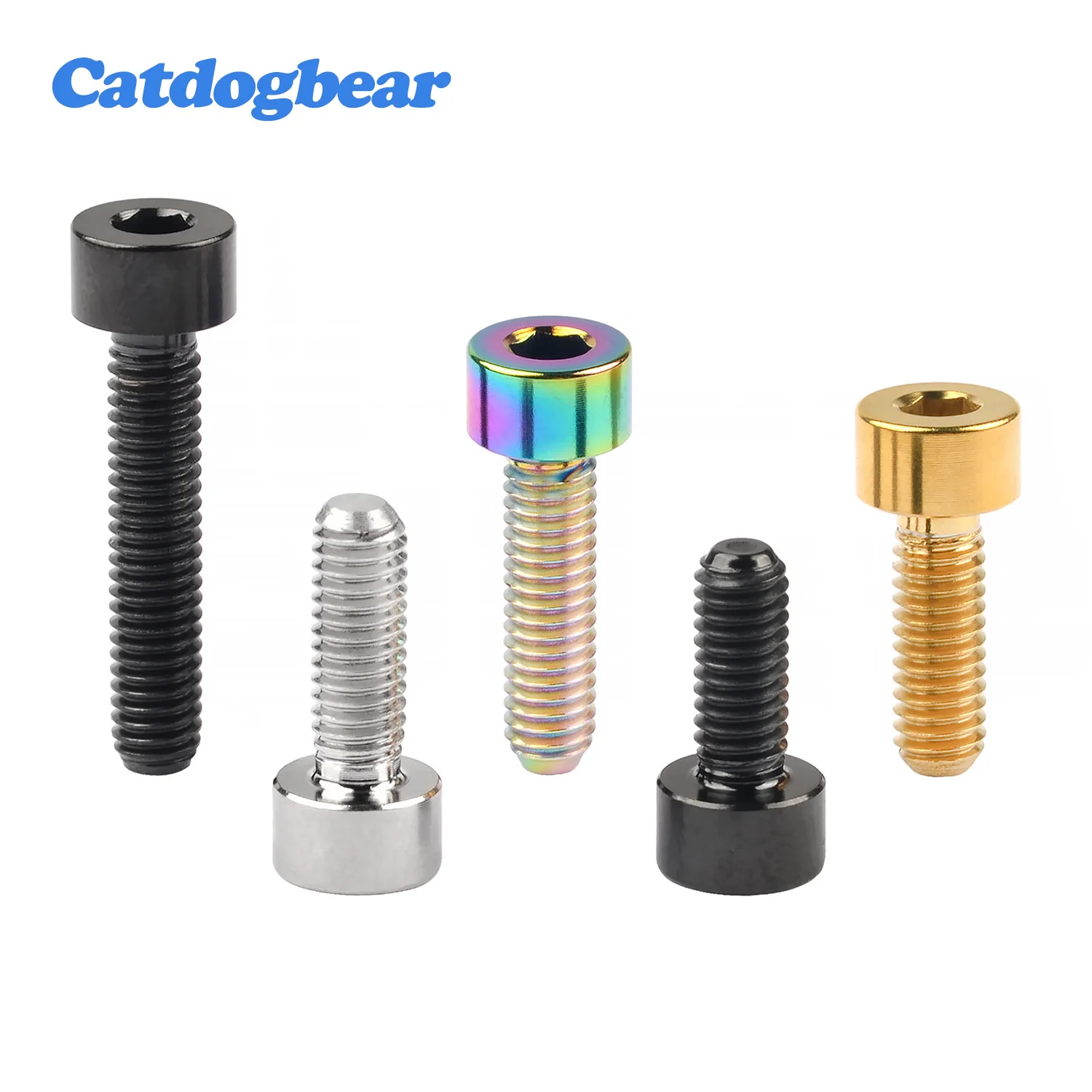 

Catdogbear M4x10/12/15/20mm Titanium Bolts Allen Key Socket Square Head Screw Hexagon Bicycle Stem Screws for Bike Parts