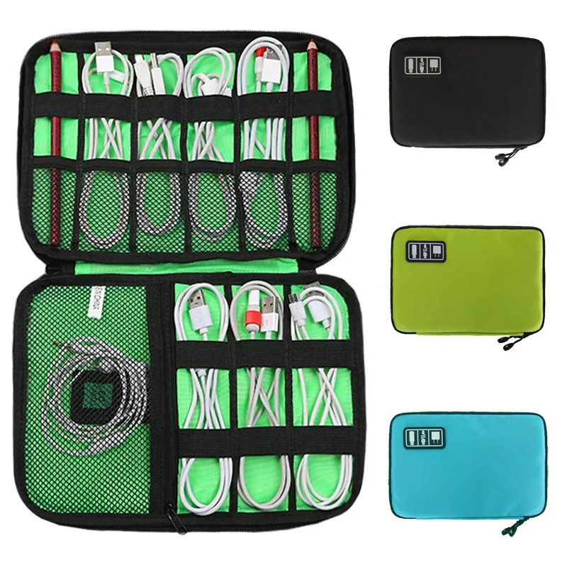 

Cable Organizer Storage Bag System Kit Case Cables Earphone Power Bank USB Charger Mobile Phone Digitals Kit Organizer Pouch Bag