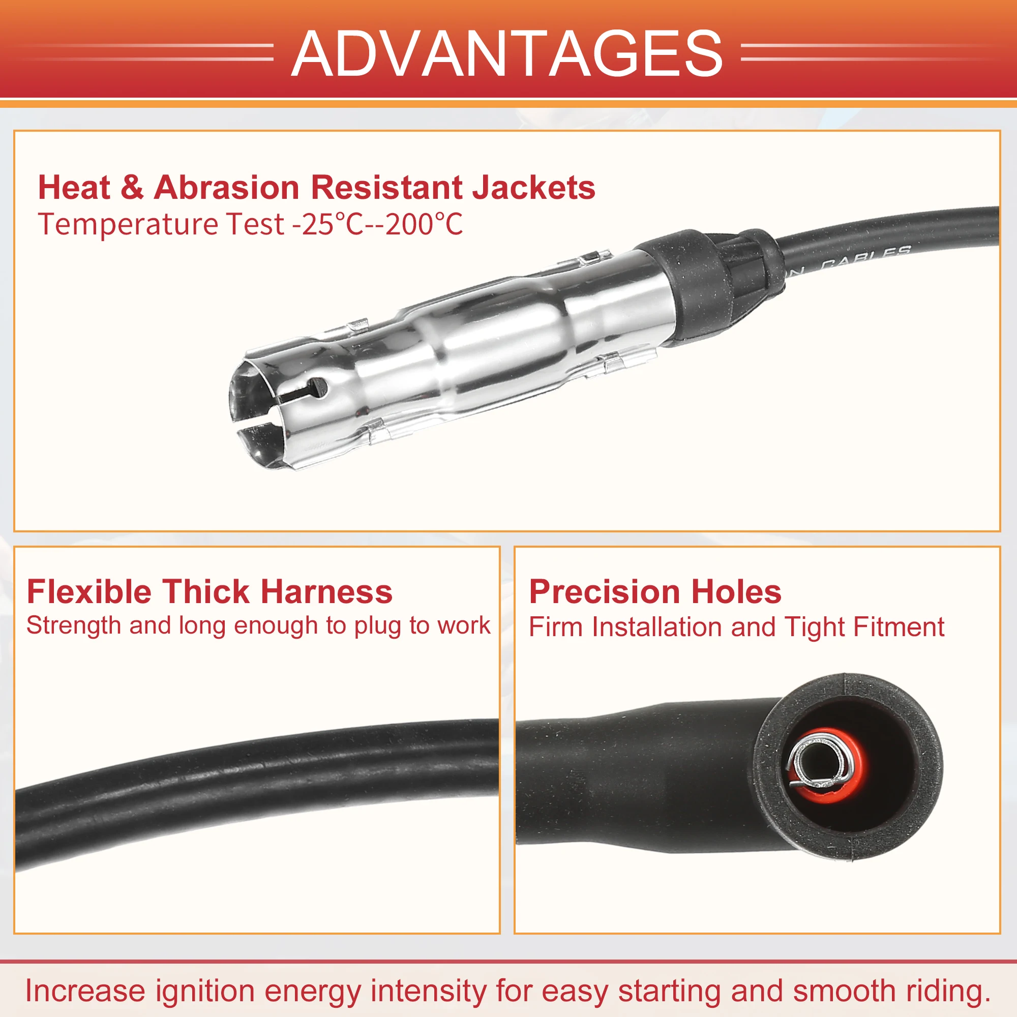 UXCELL 4 шт. Свеча зажигания провод Модель № 06a905430j для VW Beetle Golf