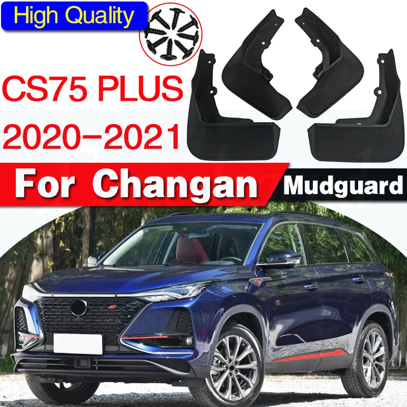 

4PCS For Changan CS75 Plus 2021 2020 1.5T 2.0T Mudguards Fender Mud Flaps Guard Splash Car Cover Exterior Accessories