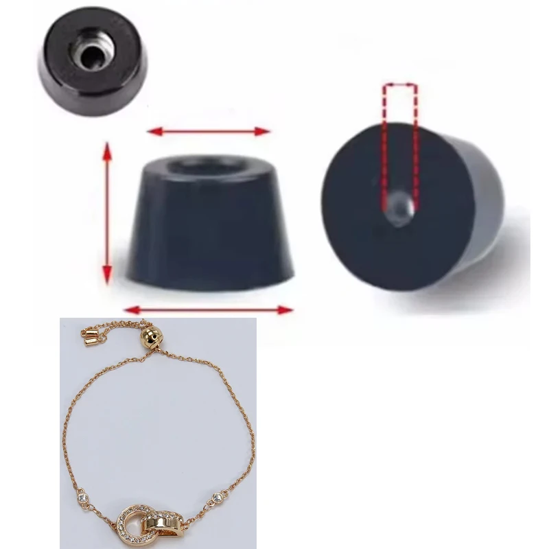 Экологичная резиновая подставка для ног браслет из розового золота с круглой