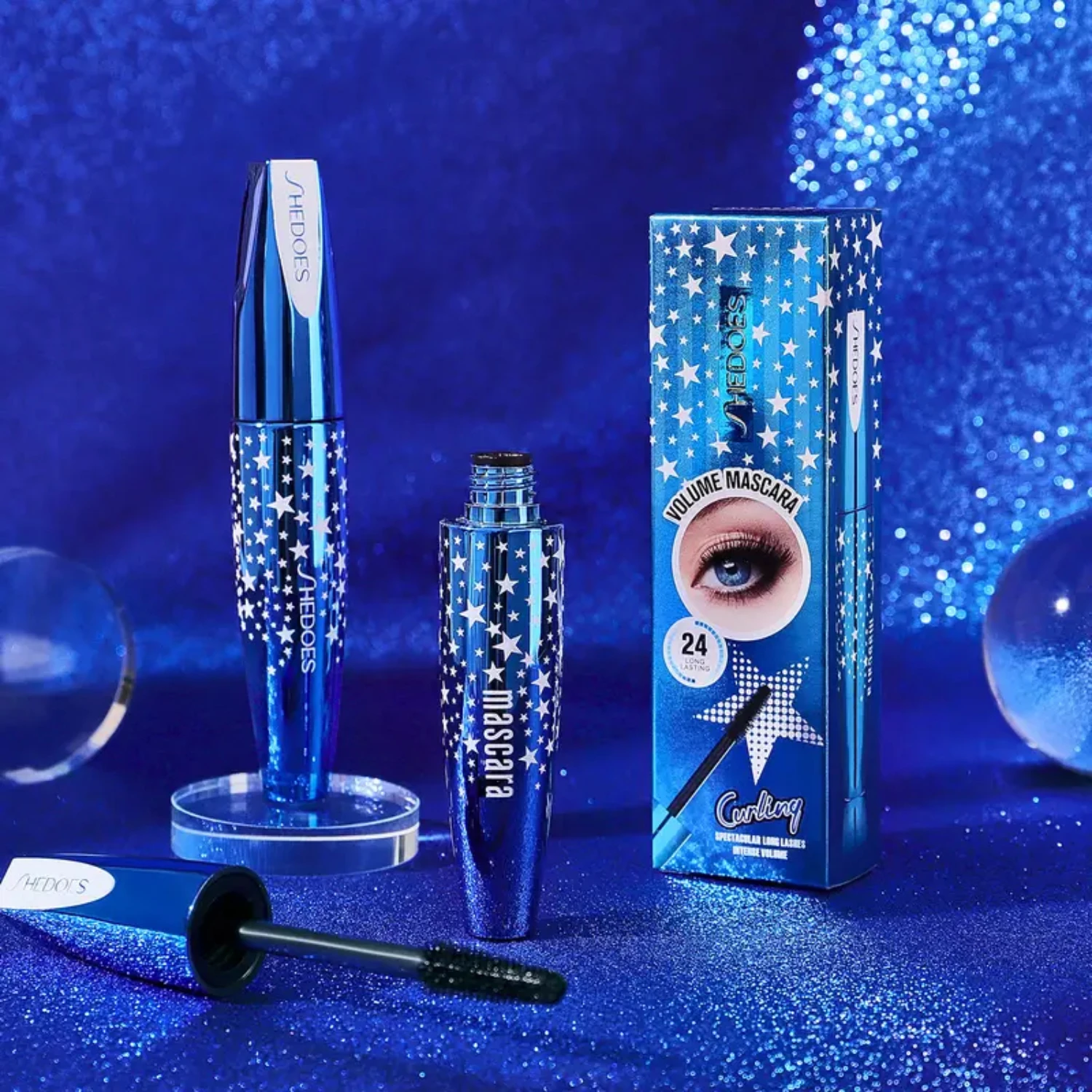 Тушь Blue Starry 4D для густых стойких и макияжа Big Eyes Sheglam Envio gratis todo Коричневая тушь