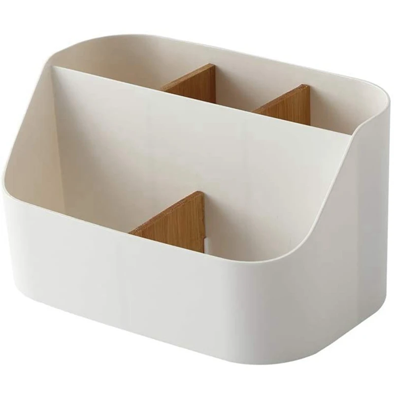 

Desk Organizer Remote Control Holder Makeup Caddy Box For Home & Office