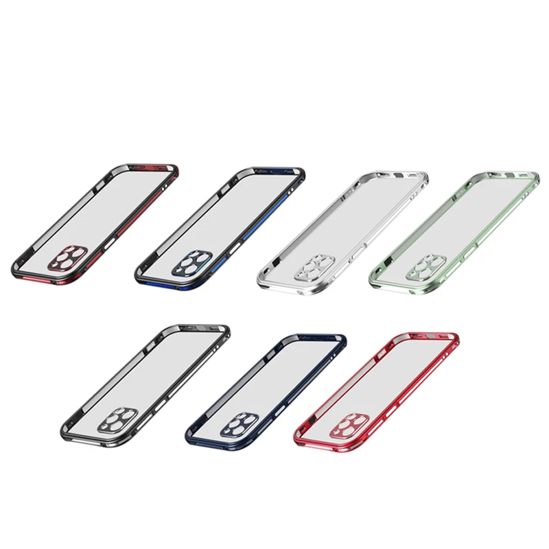 

NEW-For Iphone 12 Pro Netal Bumper Slim Cover Phone Case Carmera Protector