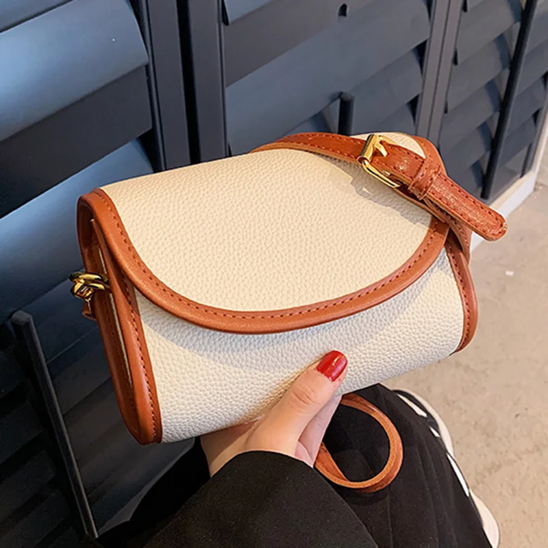 

INS Women High Quality Crossbody Bags Solid Pu Leather Flap Shoulder Bags Designer Handbags And Purses Lady Small Messenger Bags