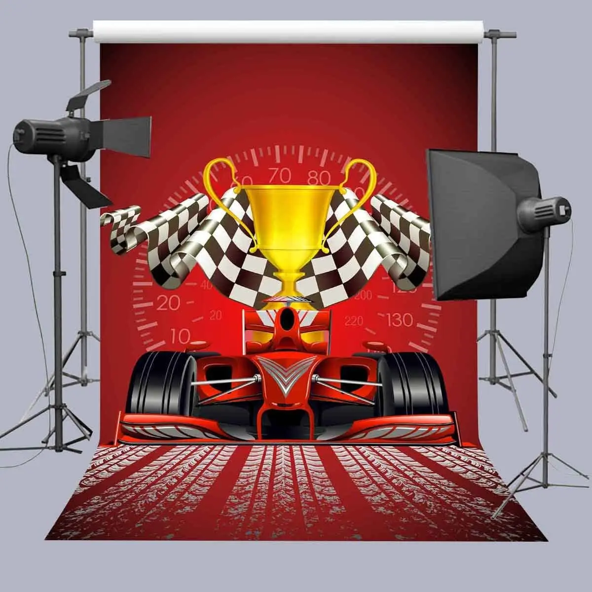 

Photography Backdrop Champion Racing Car Background Party Decoration Banner Poster Studio Photo Props