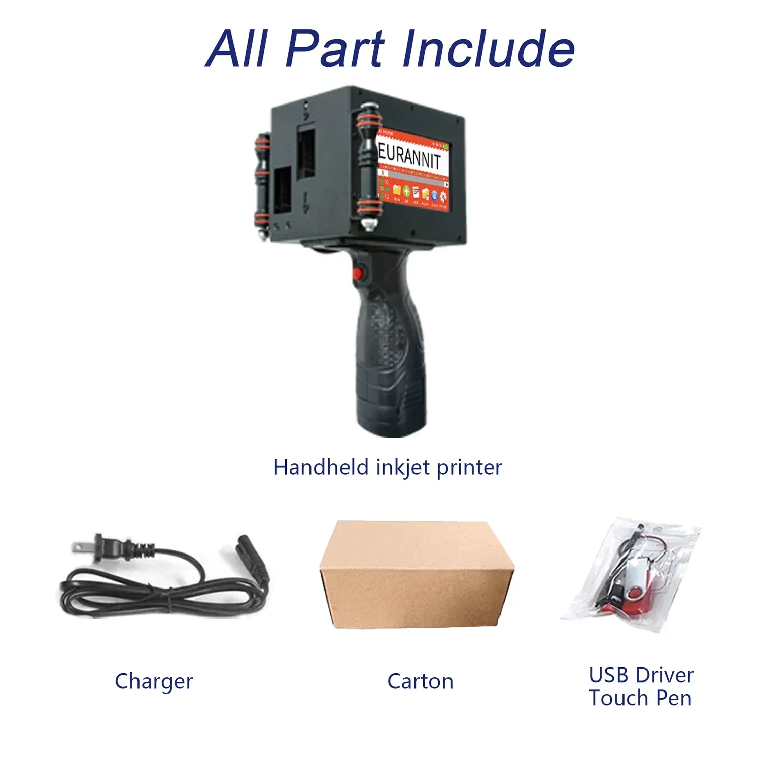 Принтер EURANNIT E50 50 8 мм портативный ручной термоструйный принтер QR-штрих-код номер