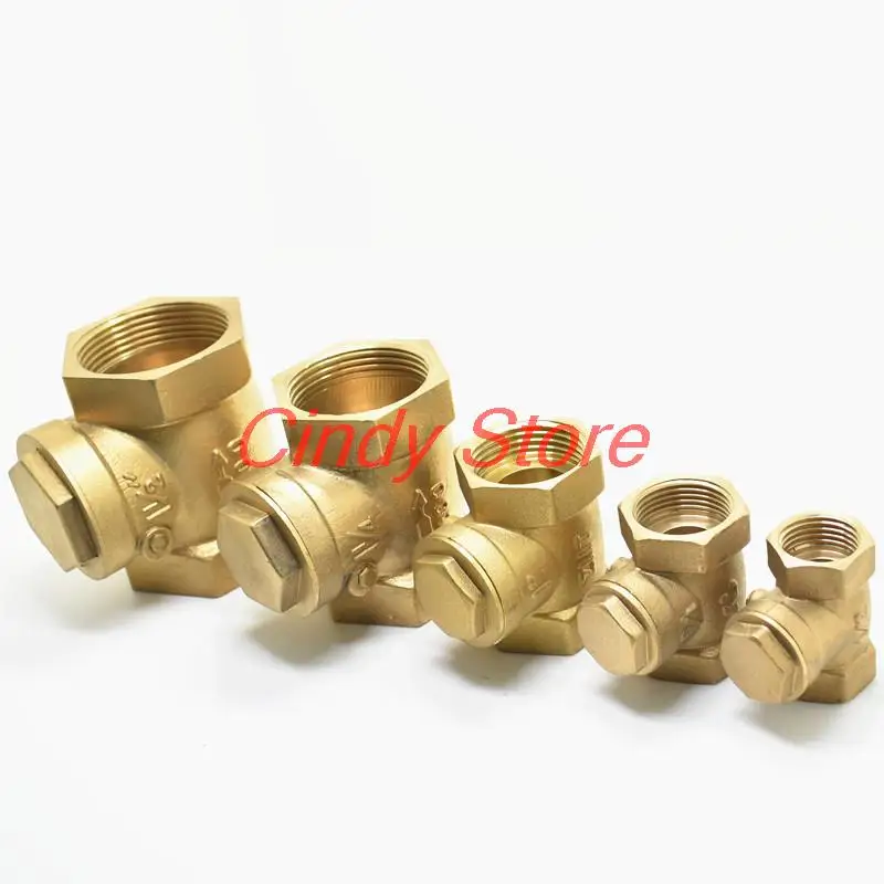 

1PCS 1/2" 3/4" 1" 2" 3" 4" Brass Horizontal Check Valve All Copper Female Thread Check Valve