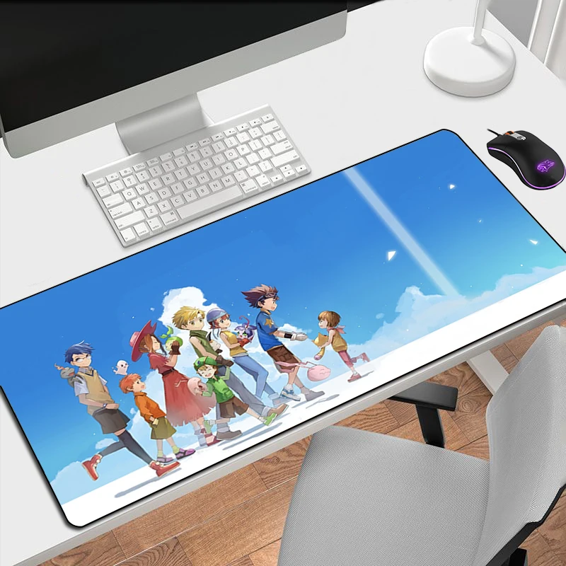 

Digimon Desk Mat Xxl Gaming Mouse Pad Accessories Large Mousepad Gamer Keyboard Mause Mats Pads Pc Protector Mice Keyboards
