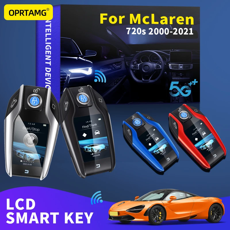 

OPRTAMG For McLaren 720s Car smart LCD key accessories keychain key case 2000 2001 2002 2003 2004 2005 2007 2008 2009 2021 2022