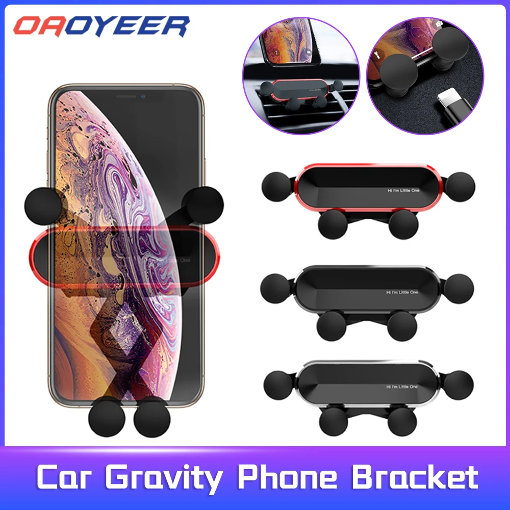 Гравитационный Автомобильный держатель для телефона с креплением на вентиляционное отверстие установка немагнитная гравитационная поддержка телефона GPS Phone11 12 держатель Samsung Xiaomi Huawei