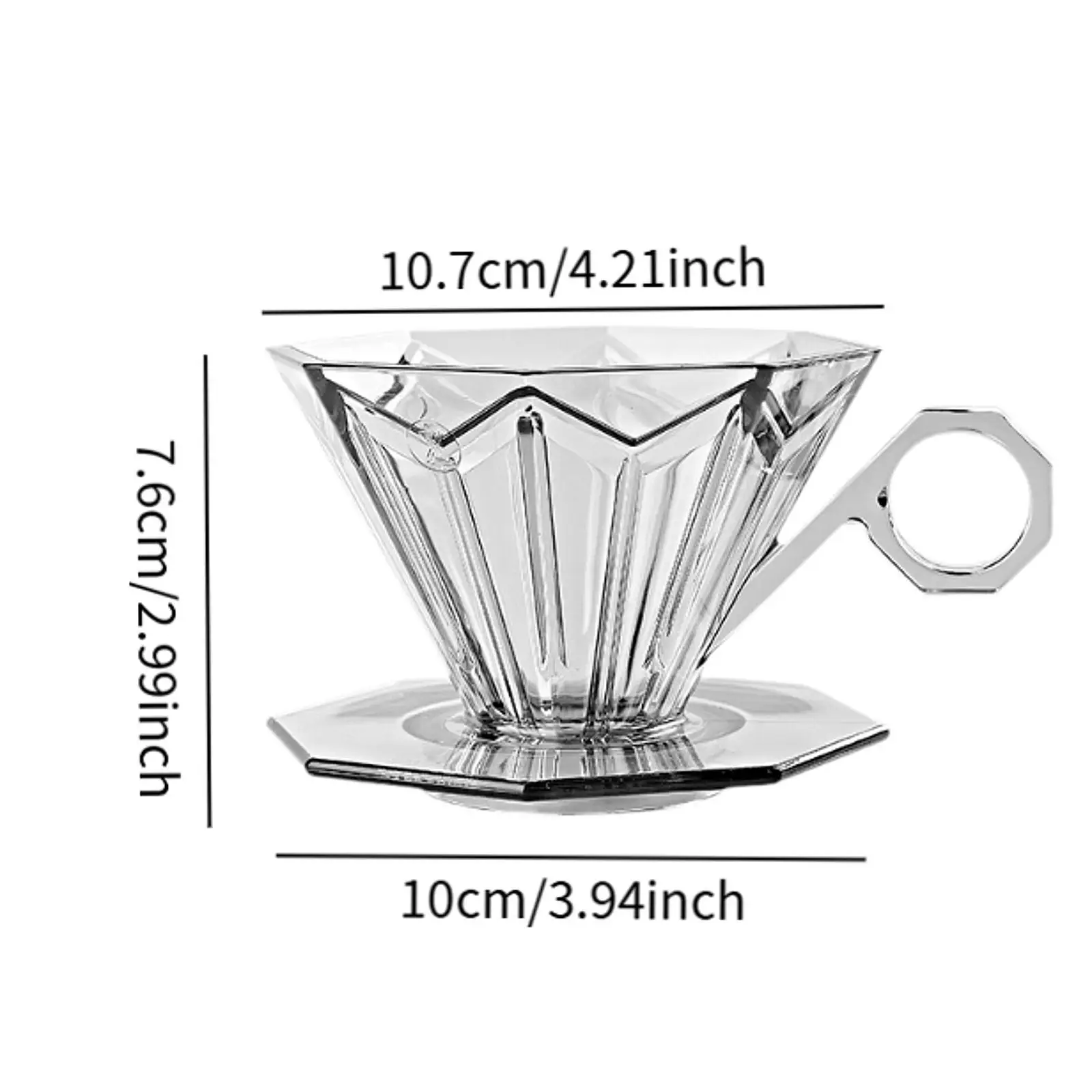 Чашка с фильтром для кофе плоским дном практичный подарок любителей конус