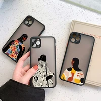 fashion cool girl phone case for iphone 7 8 plus se2020 for iphone 12 13 11 pro max x xr xs max back shockproof protective cover