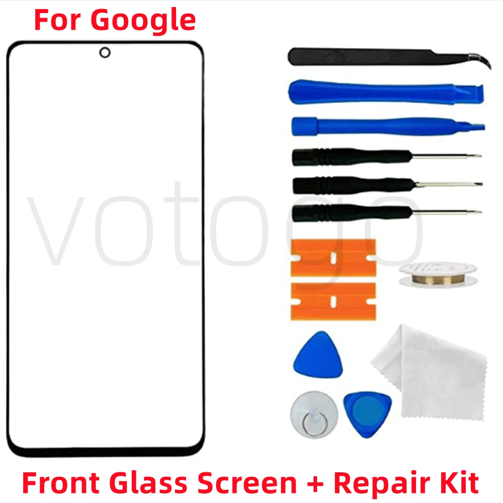 Front Glass Screen Lens Replacement For Google Pixel 7 6 5 4 3 2 6A 5A 4A 3A XL Pro 5G Outer LCD Display Touch Panel Repair Kits