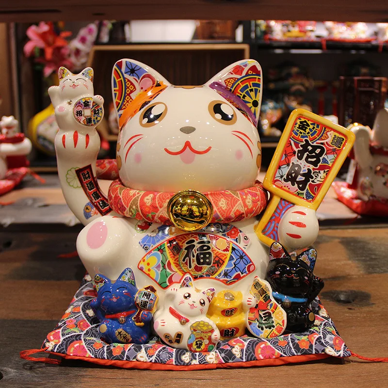 

Керамическое украшение «Кот удачи», креативный подарок на открытие, в гостиную