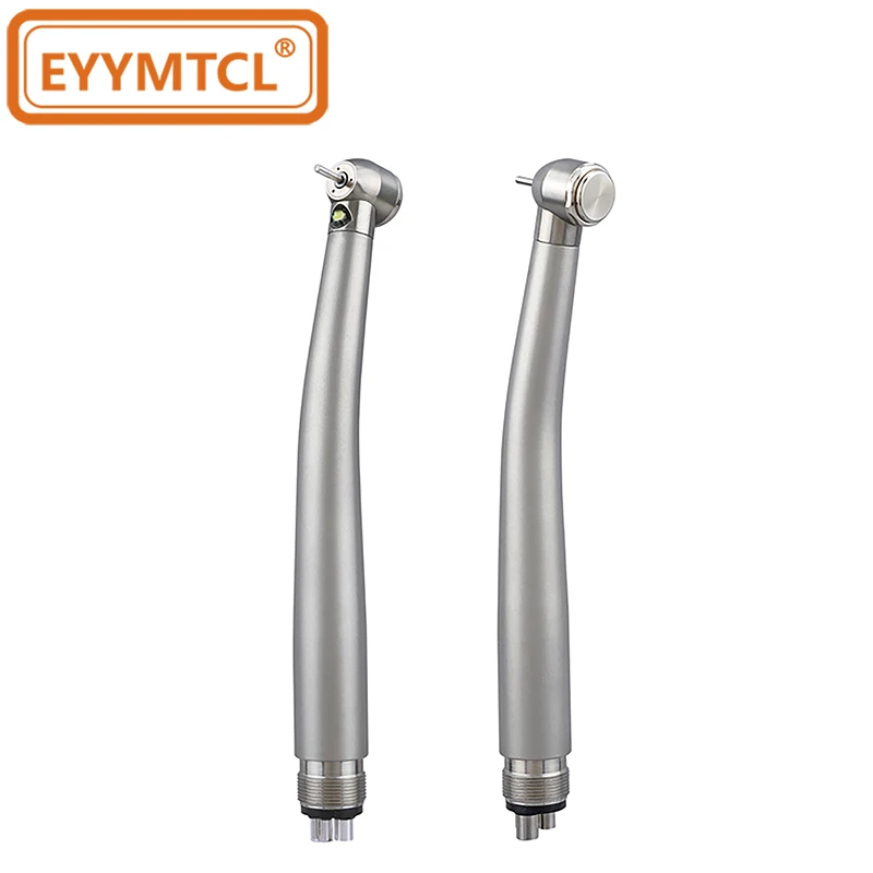 Фото EYY Dental LED Высокоскоростной наконечник Насадки для стоматолога Воздушная турбина Кнопка Тройной распылитель воды 2 4 отверстия Ручки с высоким вращением Инструменты №4